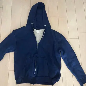 60s 더블 페이스 지퍼 후드티 다크 네이비 USA제 ykk 초기