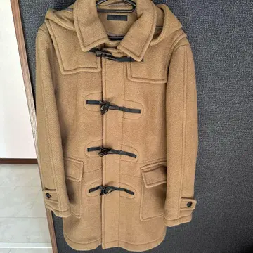 UNIQLO 베이지 더플 코트 후드 부착