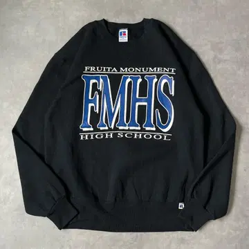 러셀 애슬레틱 맨투맨 구제 의류 90s USA제 M 블랙 17262