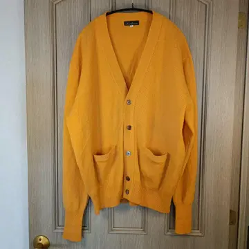 혼마골프 캐시미어 V넥 가디건 주황색 LL