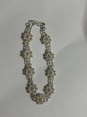 은선 세공 팔찌 꽃 실버 925 플라워 발리