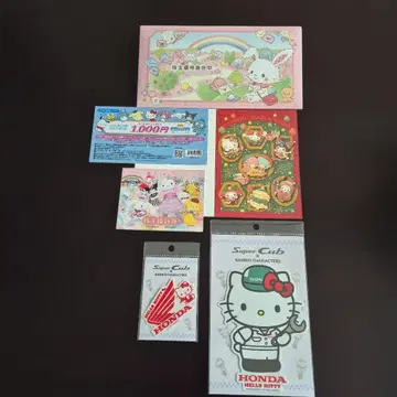산리오 시설 입장권 혼다 스티커 세트