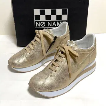 미사용품 노네임 골드 스니커즈 37 SPEED