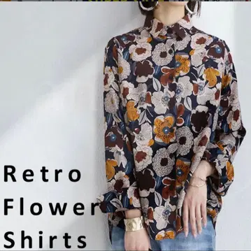 antiqua 레트로 꽃무늬 칭찬받는 셔츠 인기 완판템