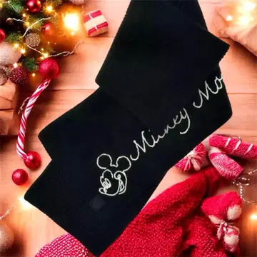 Disney Store 미키 니트 머플러 블랙 새상품 당일 발송