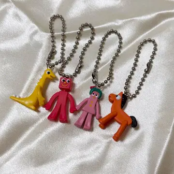 새상품 Gumby 건비 키링 세트 아메리칸 캐릭터 스트랩