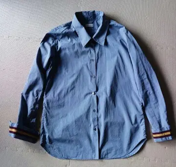 드리스반노튼 24aw 블루 셔츠 소매 스트라이프