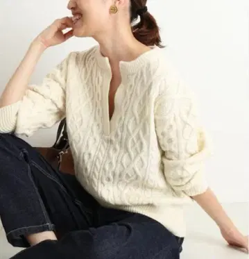 슬로브 이에나 케이블 스키퍼 풀오버