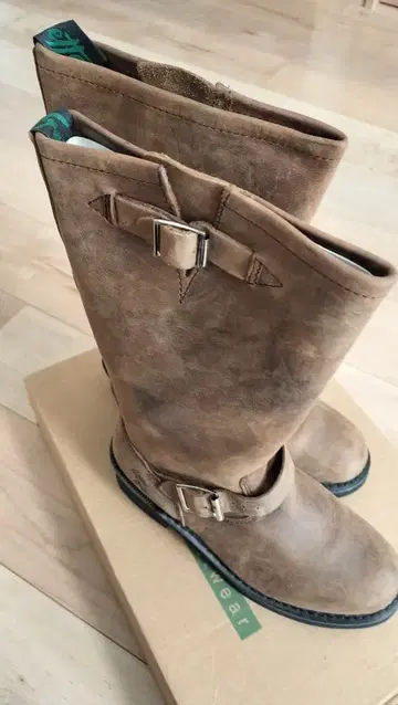 미사용 Getta Grip 엔지니어 부츠 브라운 (마틴 크림 포함)