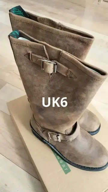 미사용 Getta Grip 엔지니어 부츠 브라운 (마틴 크림 포함)