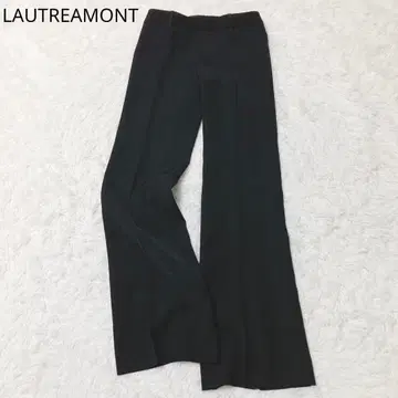 로트레아몽 와이드 팬츠 센터 프레스 턱 스트레치 블랙 M