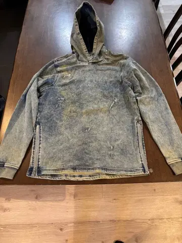 BALR 데님 데미지 후드 후드티