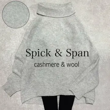 Spick&Span 캐시미어 울 터틀 풀오버 니트 그레이