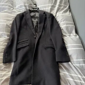 PSFA 블랙 체스터 코트