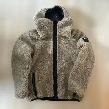 REPLAY 플리스 자켓 베이지 블랙 리버서블