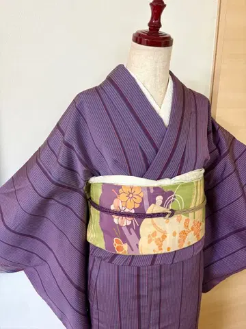 앤티크풍 줄무늬 기모노