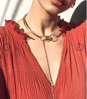 [Ameri VINTAGE] CIRCLE CHOKER 골드