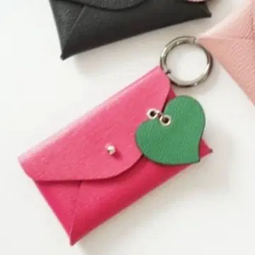 플뢰르 하트 가죽 포켓 참