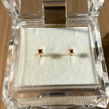 k10 핑크 골드 루비 귀걸이 에스테르