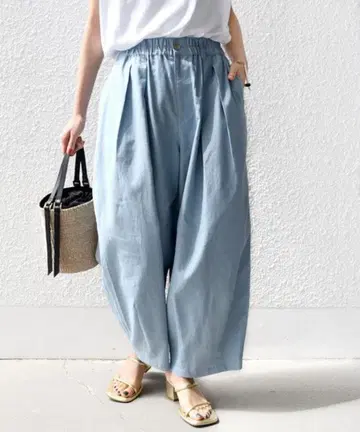 SHIPS.me: 면린넨 턱 벌룬 팬츠