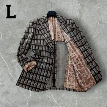 [ 초주인공급 ] 1점 VINTAGE 자켓 브라운 체크 L 상당 올 패턴
