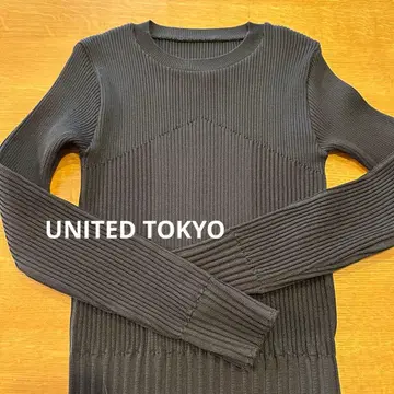 UNITED TOKYO 리브 니트 블랙