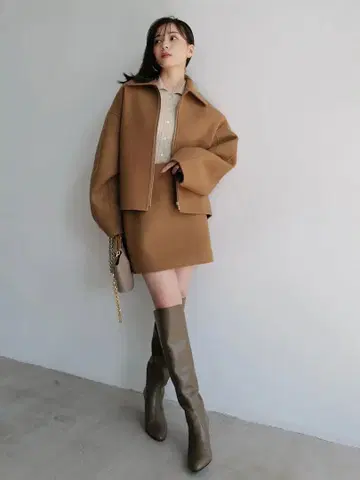 anuans 리버 울 미니 스커트