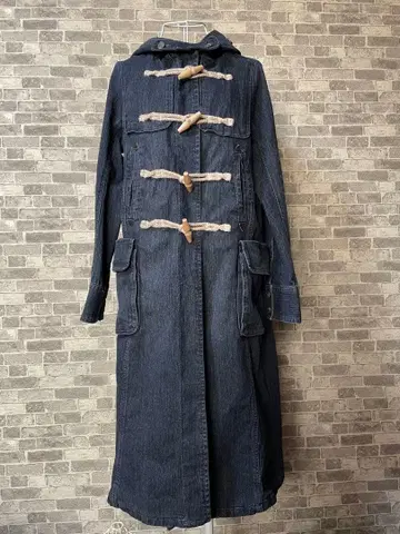 as know as 데님 롱 더플 코트