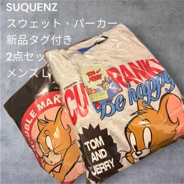 SUQUENZ 톰&제리 택 포함 새상품 맨투맨 세트 L 15일까지 증정!