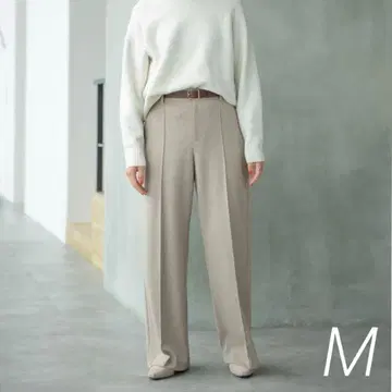 [ UNIQLO ] 브러쉬드 저지 와이드 팬츠 M 베이지