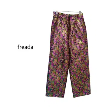 freada 프리다 자카드 팬츠 멀티 컬러 라메 S