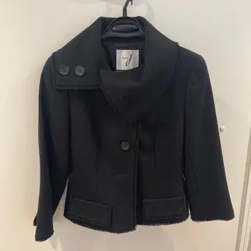 블랙 테일러드 자켓 울 100%