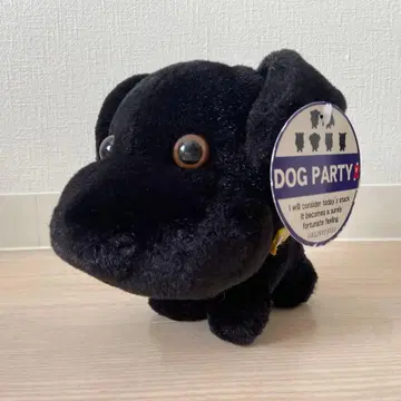 불독 봉제 인형 피넛 클럽 레트로 당시물 택 포함 개 블랙 dog