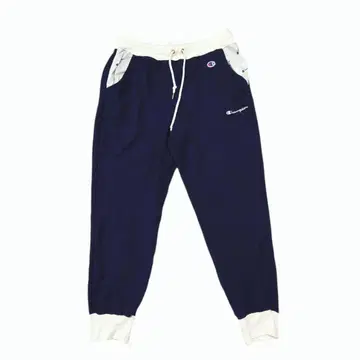 챔피온 자수 로고 스웨트 팬츠 (L) 네이비 x 화이트 리브 사양