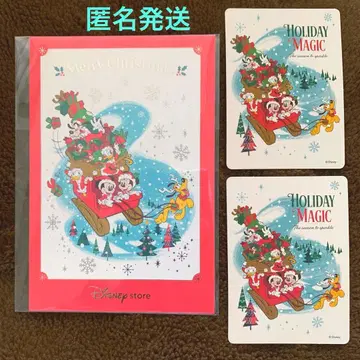디즈니 스토어 크리스마스 엽서 가위바위보 카드