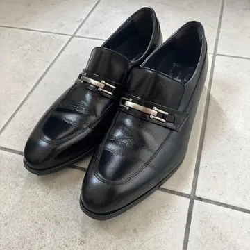 Person's 블랙 가죽 로퍼