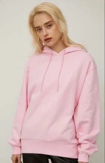 e/s 에마스라이 후드 부착 후드티 핑크