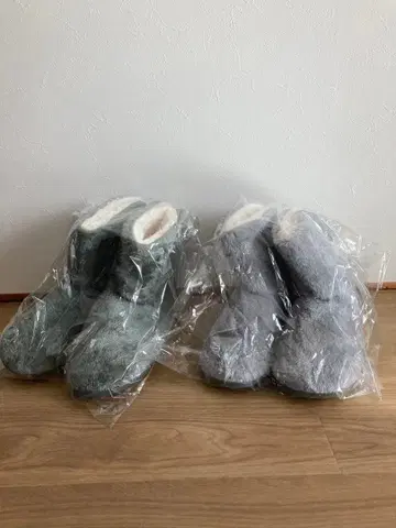 MOZ 보아 부츠 보아 룸슈즈 M 그린 그레이 2족 세트