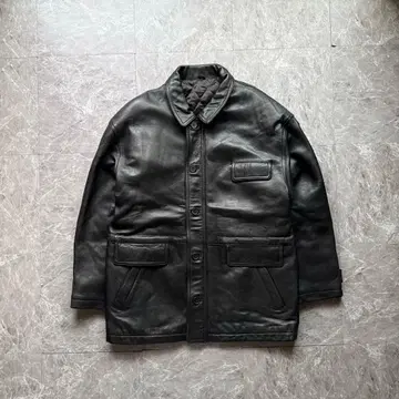 vintage lamb leather car coat jacket