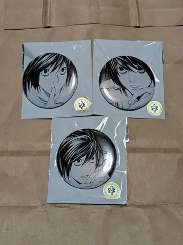 데스노트전 L 캔뱃지 3개 세트