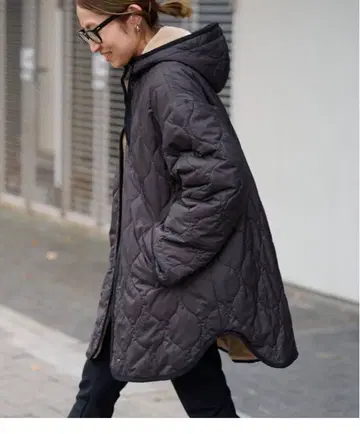 퀼팅 보아 2웨이 후디 코트