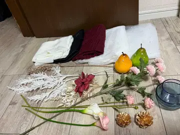 웰컴 스페이스 세트 조화 결혼식 테이블 크로스 펄 목걸이