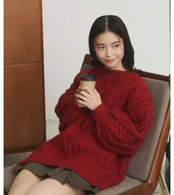 moitytto 백 오픈 니트