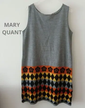 MARY QUANT 슬리브리스 원피스 울 혼방 그레이