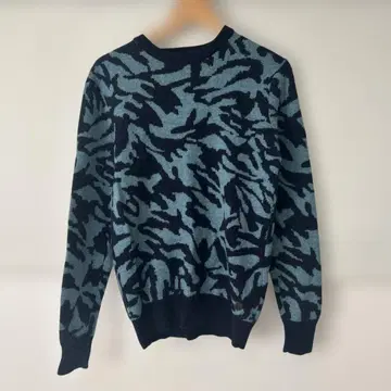 카모 패턴 크루넥 스웨터 M