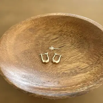 핑크 골드 후프 귀걸이