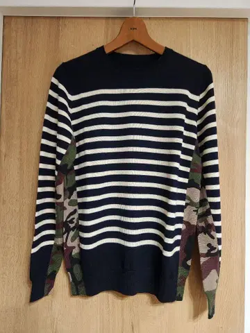 SOPHNET. SIDE CAMO BORDER KNIT