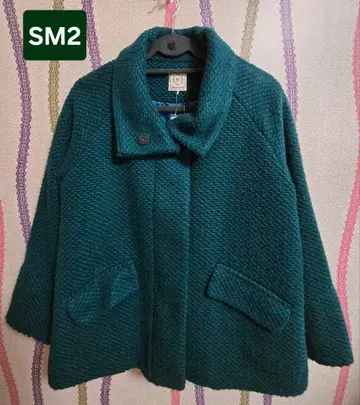 [ SM2 ] 울 혼방 슬라이버 스탠드 자켓 코트 새상품