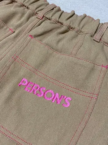 퍼슨즈 캐주얼 팬츠 리버서블 자수 스티치 S