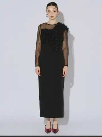 [ 결혼식 포멀 ] 프린지 글리터 노트 드레스 원피스